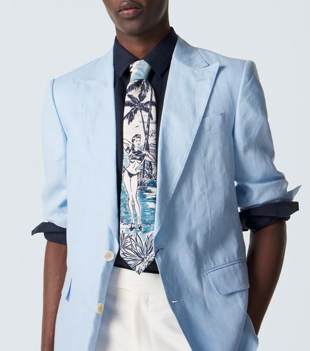Cravatta in twill di seta con stampa - Dolce&Gabbana - Modalova