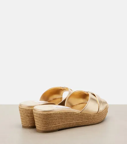 Leda metallic leather espadrille wedges - Jimmy Choo - Modalova