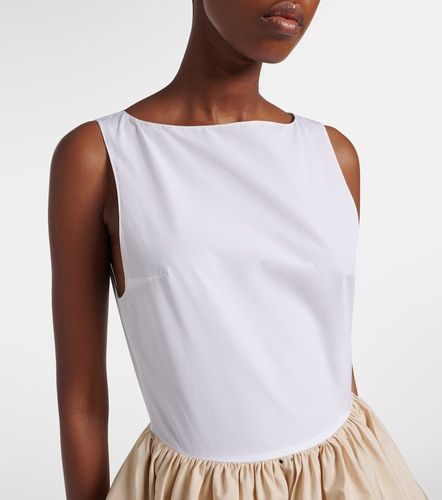 Abito midi in cotone con peplum - Loewe - Modalova