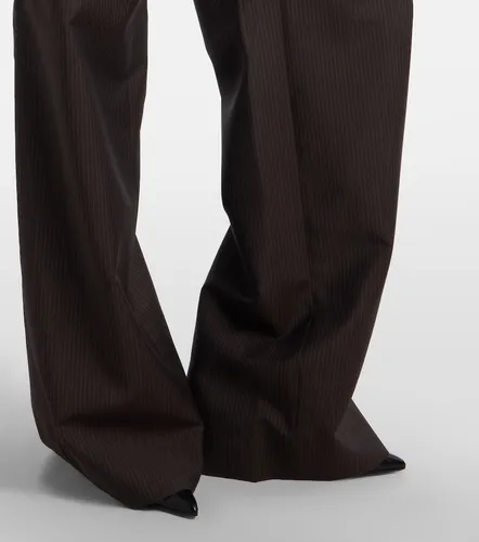 Pinstripe wool and mohair wide-leg pants - Gucci - Modalova