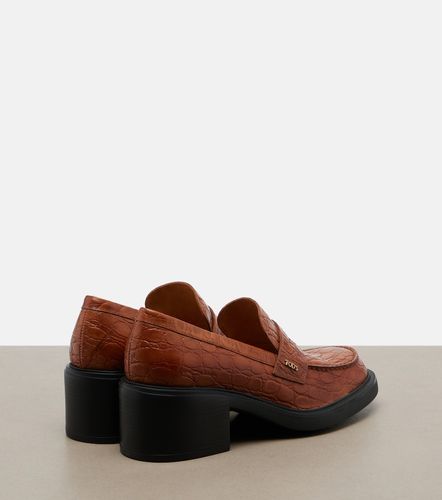 Croc-effect leather loafer pumps - Tod's - Modalova