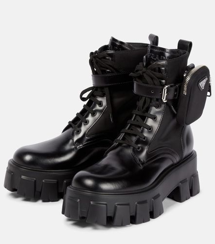 Prada Monolith leather ankle boots - Prada - Modalova