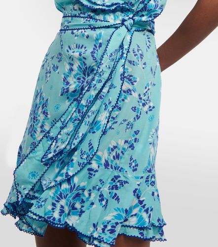 Aude printed wrap minidress - Poupette St Barth - Modalova