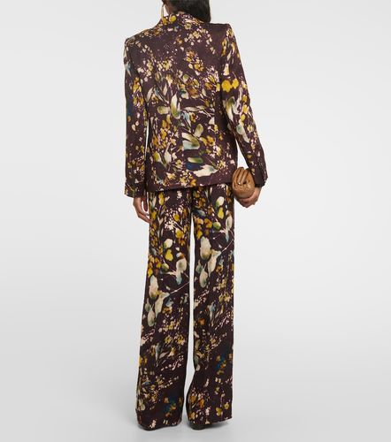 Floral double-breasted blazer - Dries Van Noten - Modalova