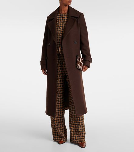 Houndstooth satin straight pants - Dries Van Noten - Modalova