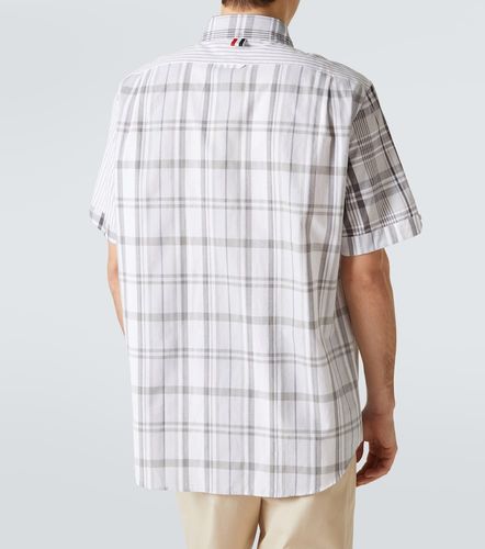 Camicia patchwork in cotone a righe - Thom Browne - Modalova