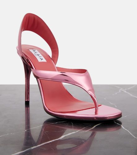 Infradito 90 mirrored leather sandals - Alaia - Modalova