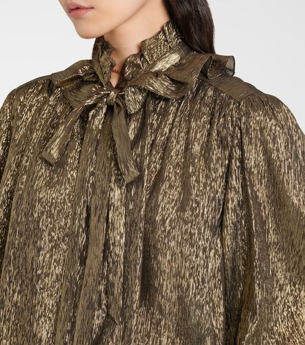 Ruffled lame silk-blend blouse - Chloe - Modalova
