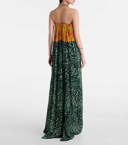 Abito lungo in georgette con stampa - Dries Van Noten - Modalova