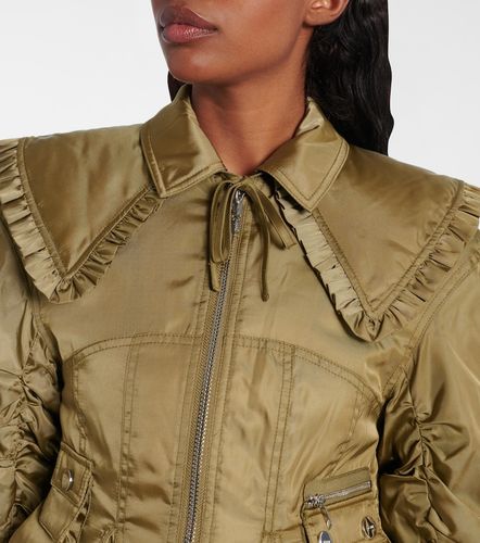Ganni Cropped ruched bomber jacket - Ganni - Modalova