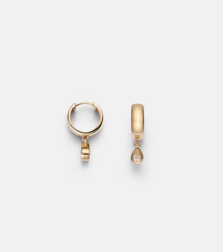 Pendientes de aro de oro de 14 ct con diamantes - Roxanne First - Modalova