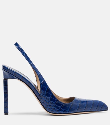 Croc-effect leather slingback pumps - Tom Ford - Modalova