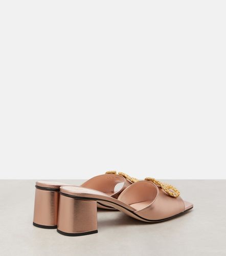 VLogo 60 metallic leather mules - Valentino Garavani - Modalova