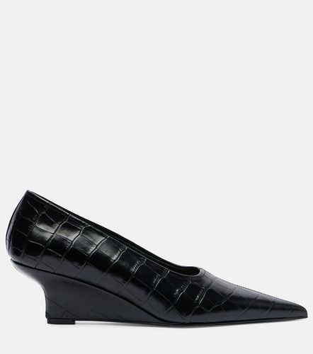 Toteme Croc-effect leather wedges - Toteme - Modalova