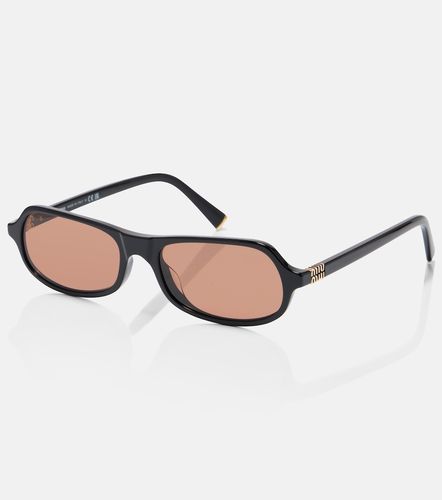Miu Miu Logo rectangular sunglasses - Miu Miu - Modalova
