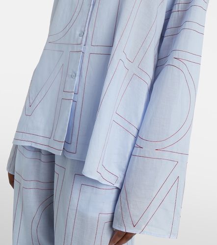 Besticktes Pyjama-Hemd aus Popeline - Toteme - Modalova
