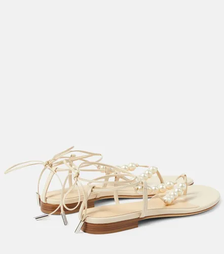 Embellished leather sandals - Magda Butrym - Modalova