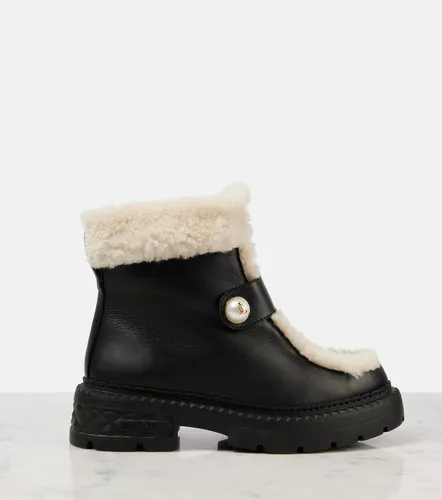 Shea shearling-lined leather ankle boots - Jimmy Choo - Modalova