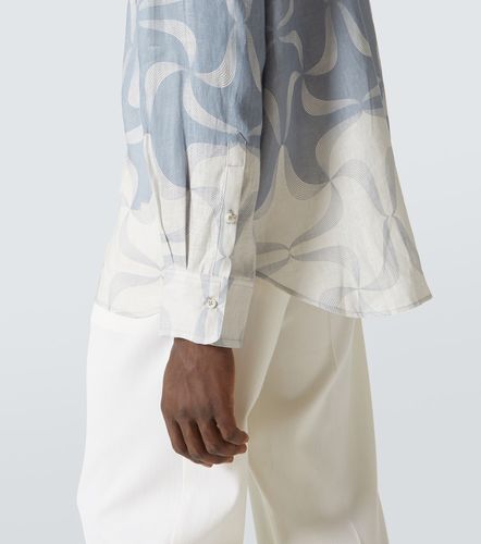 Camicia Mantra in lino con stampa - Commas - Modalova