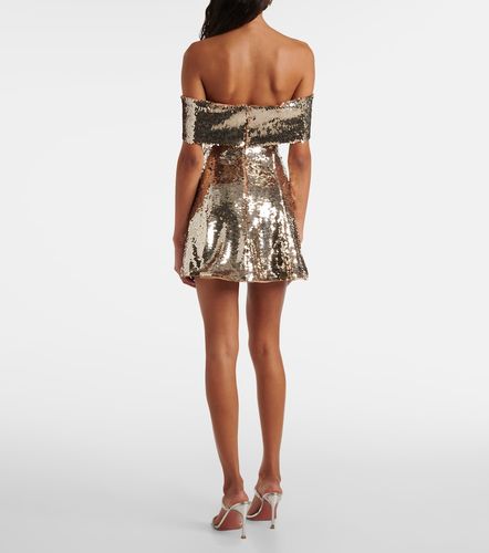 Abito corto off-shoulder con paillettes - Self-Portrait - Modalova