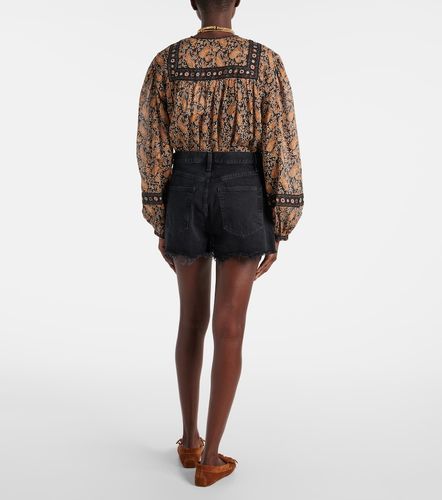 Frame Shorts de denim deshilachados - Frame - Modalova