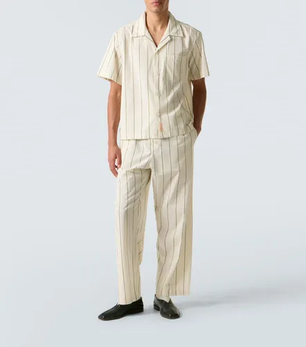 Celery striped cotton pajama pants - Bode - Modalova