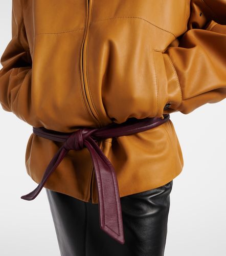 Saint Laurent Belted leather jacket - Saint Laurent - Modalova