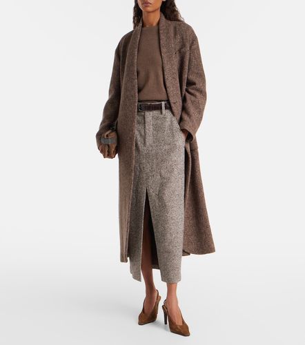 Gonna midi in misto lana e seta - Brunello Cucinelli - Modalova