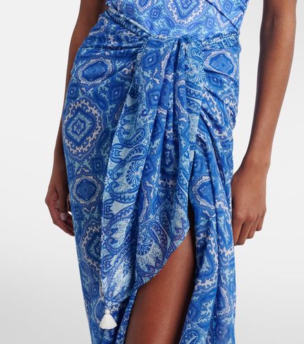 Pareo Mykonos in cotone e seta con stampa - Heidi Klein - Modalova
