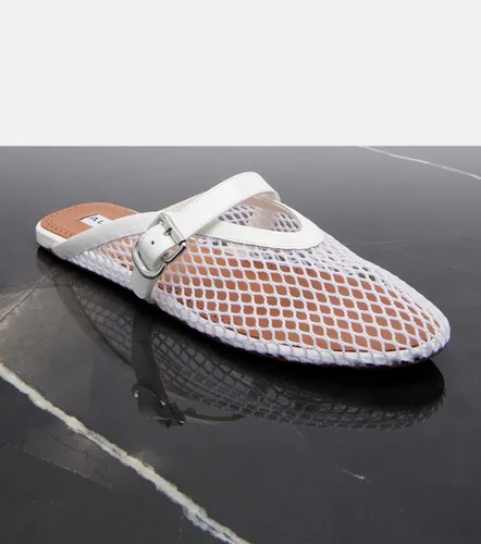 Fishnet leather-trimmed slip-on mules - Alaia - Modalova