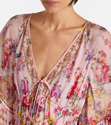 Abito lungo in seta con stampa floreale - Camilla - Modalova
