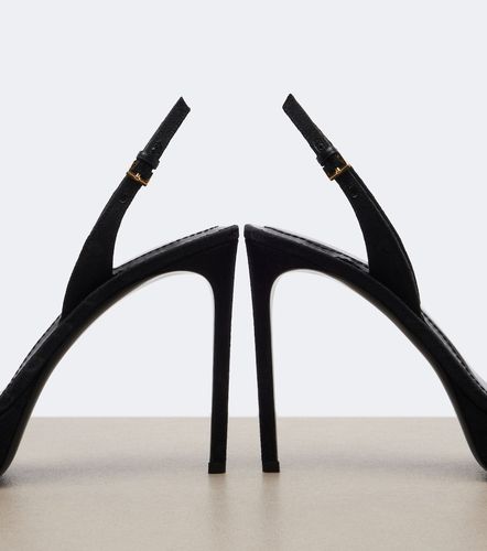 Slingback-Sandalen Donna Horsebit aus Canvas - Gucci - Modalova