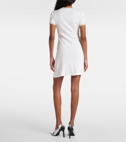Courrèges Abito corto in cotone con logo - Courreges - Modalova