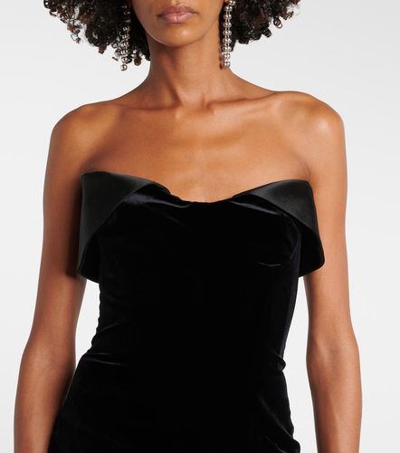 Abito corto in velluto con satin - Mugler - Modalova