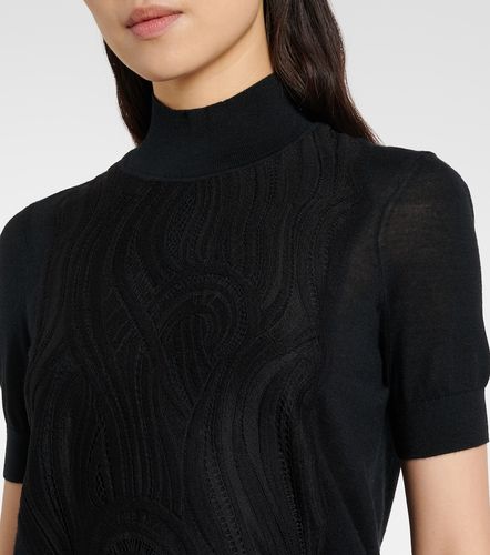 Knitted wool and silk lace top - Joseph - Modalova