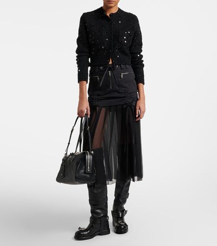 Gonna midi in tulle di seta e cotone - Dolce&Gabbana - Modalova