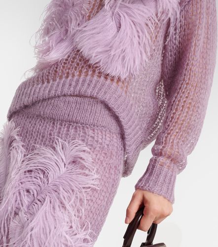 Pullover aus einem Mohairgemisch mit Federn - The Attico - Modalova