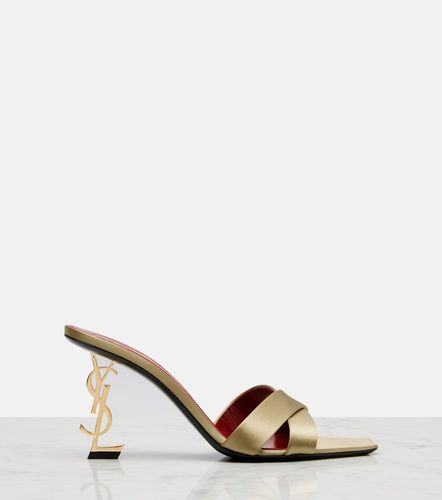 Mules Opyum de crepé satén - Saint Laurent - Modalova