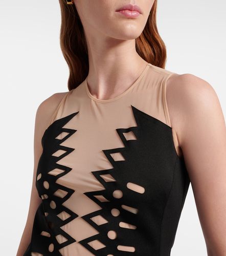 Blumarine Abito lungo in mesh - Blumarine - Modalova