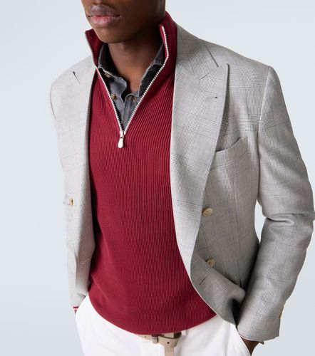 Pullover in cotone a coste - Brunello Cucinelli - Modalova