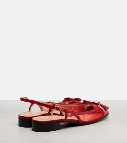 Valet Du Roi leather and mesh slingback flats - Valentino Garavani - Modalova