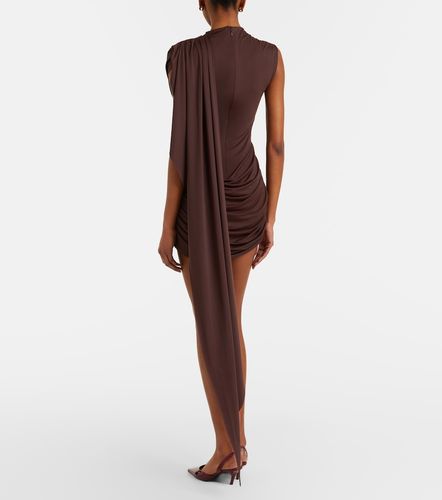 Vestido corto de jersey drapeado con capa - De La Vali - Modalova