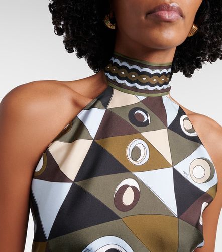 Occhi halterneck open-back silk twill top - Pucci - Modalova