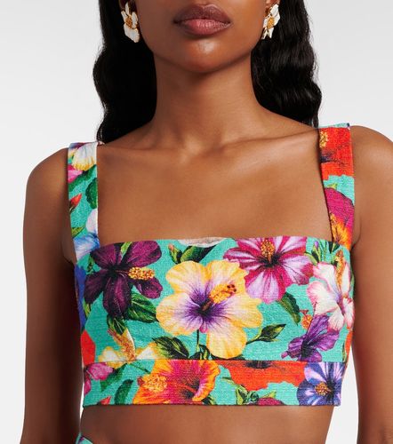 Top cropped con stampa floreale - Dolce&Gabbana - Modalova