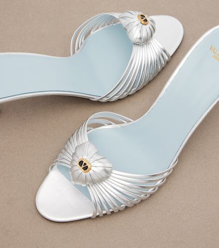 Cour Royal metallic leather mules - Valentino Garavani - Modalova
