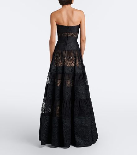 Robe aus Jacquard mit Spitze - Elie Saab - Modalova