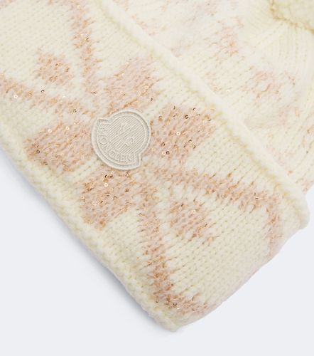 Moncler Sequined wool-blend beanie - Moncler - Modalova