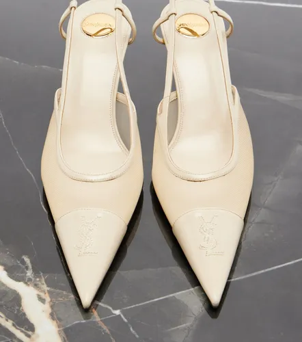 Renee mesh and leather slingback pumps - Saint Laurent - Modalova