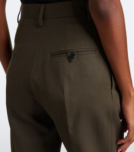 Pantalones rectos de sarga de lana virgen - Victoria Beckham - Modalova