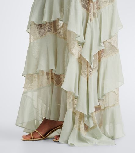 Auralite lace-paneled tiered gown - De La Vali - Modalova
